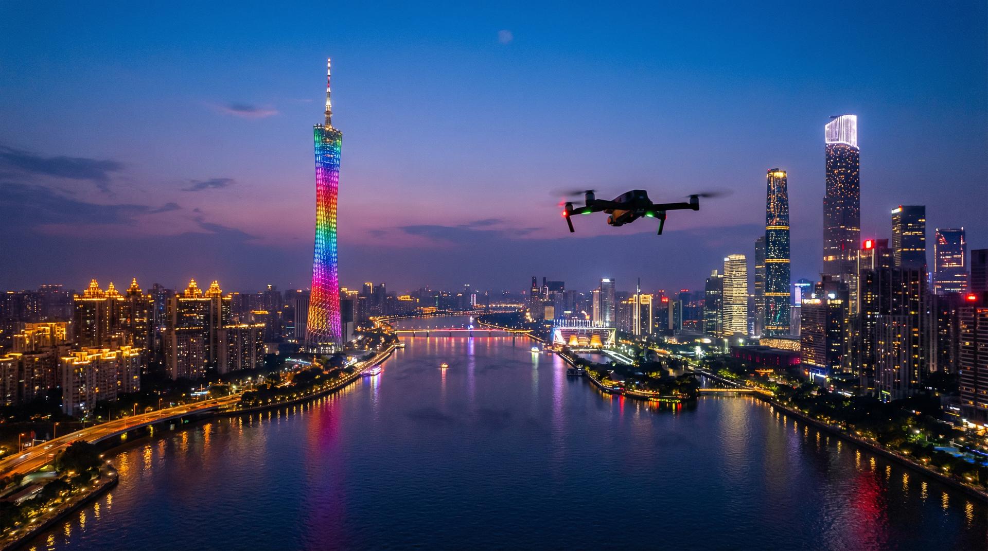 丝瓜视频航拍广州CBD视频